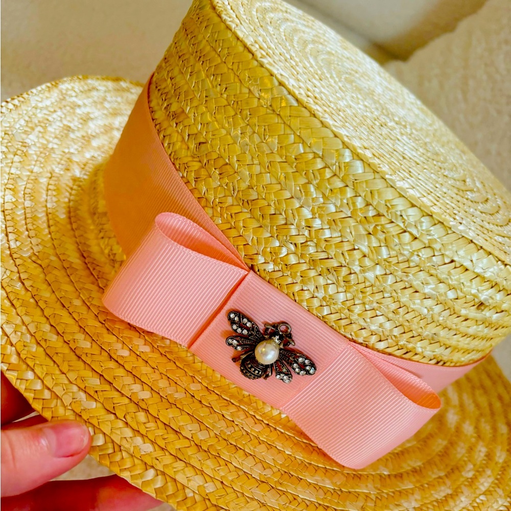 Pink ribbon hat
